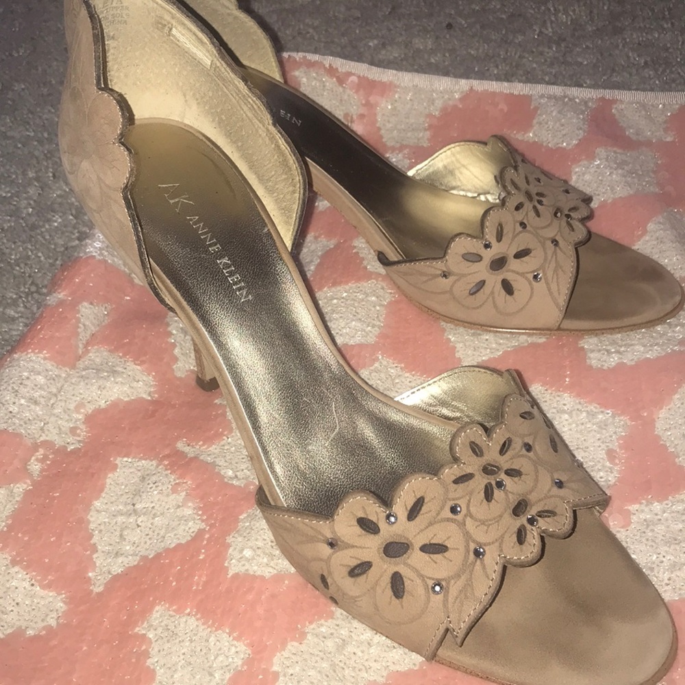 Anne Klein Suede Laser Cut Heel